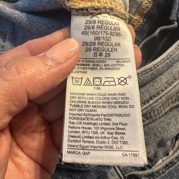 Gap True Skinny Ankle Mid Rise Jeans Size 8/29 Distressed - Picture 5 of 8